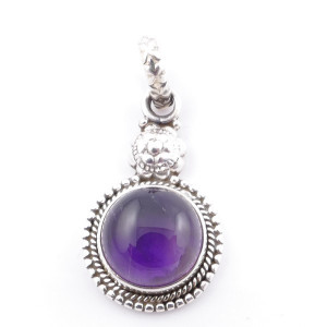 Ametists - sudraba kulons